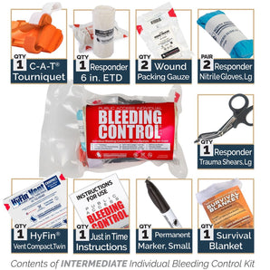Public Access Bleeding Control Pack – Vacuum Sealed, Intermediate