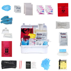 Bodily Fluids Clean-Up Kit – Wall-Mount, OSHA Compliant (31 Pieces)