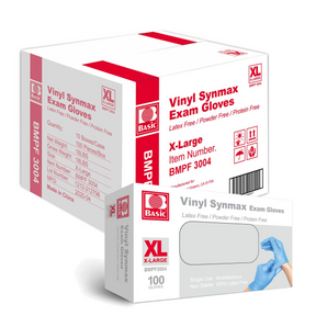 Ever Ready Disposable Vinyl Blue Exam Gloves, Powder-Free & Latex-Free Gloves, Size X-Large