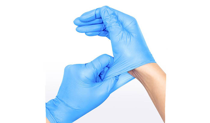 Ever Ready Disposable Vinyl Blue Exam Gloves, Powder-Free & Latex-Free Gloves, Size Medium