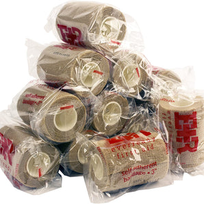 Ever Ready First Aid Self Adherent Cohesive Bandages 3" x 5 Yards - 12 Count