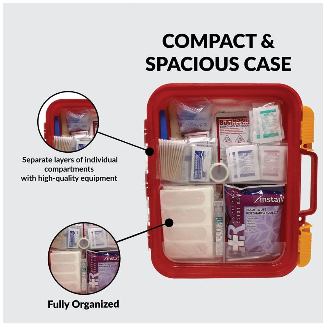 Ever Ready First Aid 100 Person OSHA/ANSI 354 Piece Hard Case First Aid Kit