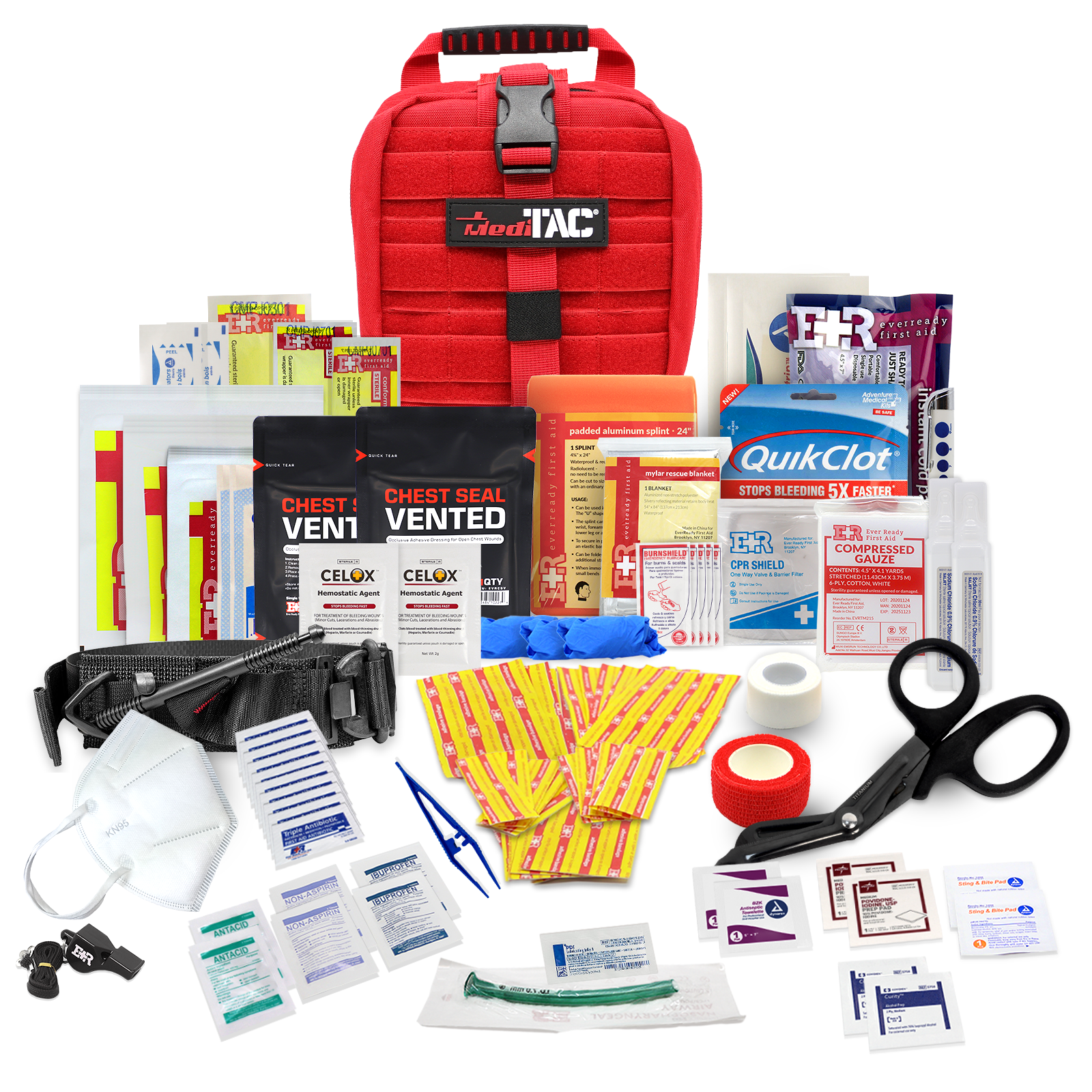 237Pc Tactical First Aid Kit Emergency Trauma Survival Military Medical  Supplies