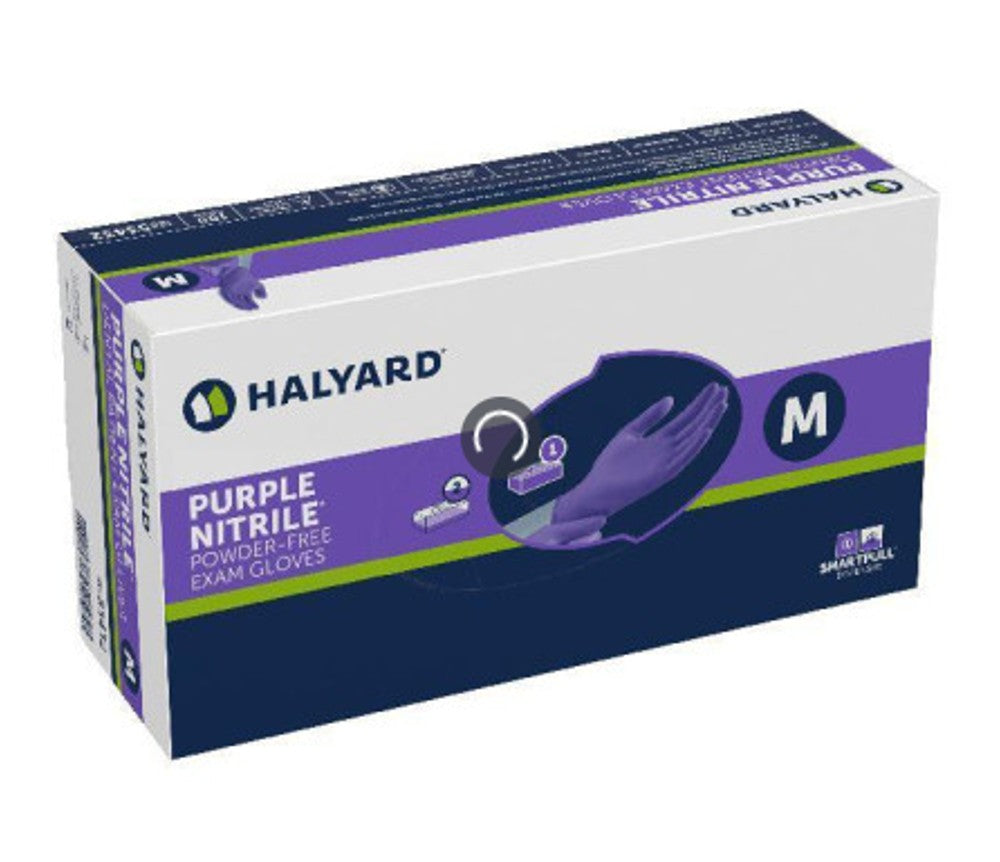 Halyard Purple Nitrile Gloves, Box/100