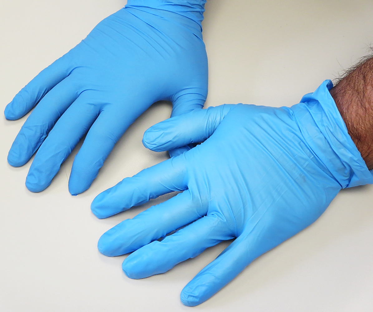 Ever Ready Disposable Vinyl Blue Exam Gloves, Powder-Free & Latex-Free Gloves, Size Medium